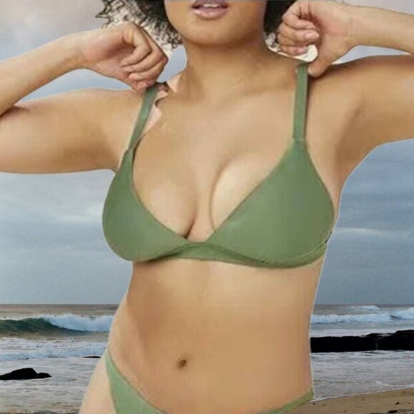 Andie Swim The Caicos Top Eco Nylon Seagrass Size XL - Picture 1 of 7